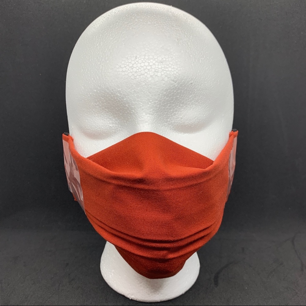 2/$20 Face Mask 3 Layer Nose Bridge Burnt Orange